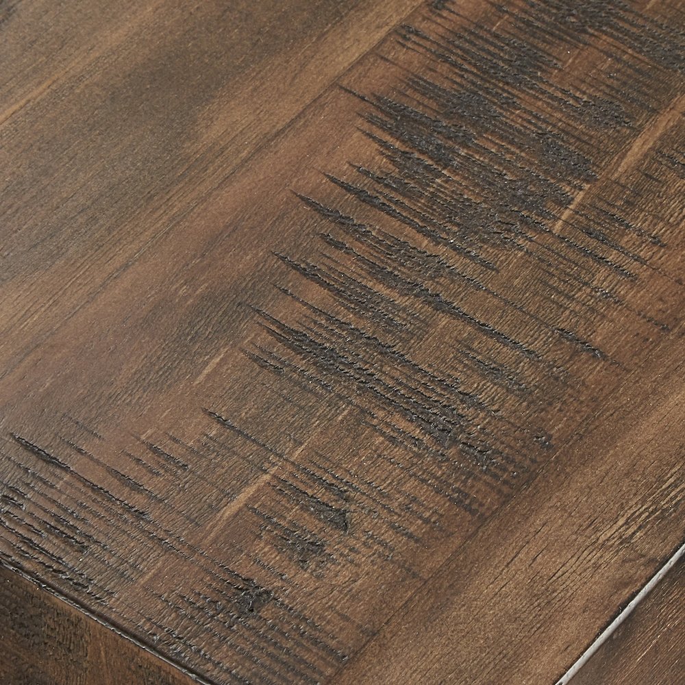 Brown Finish Coffee Table With Shelf. Picture 3