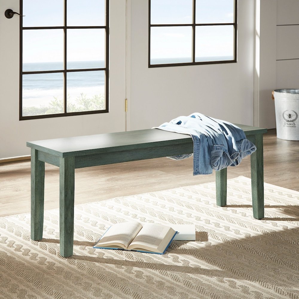 Antique Sage Finish 48"W Bench. Picture 1