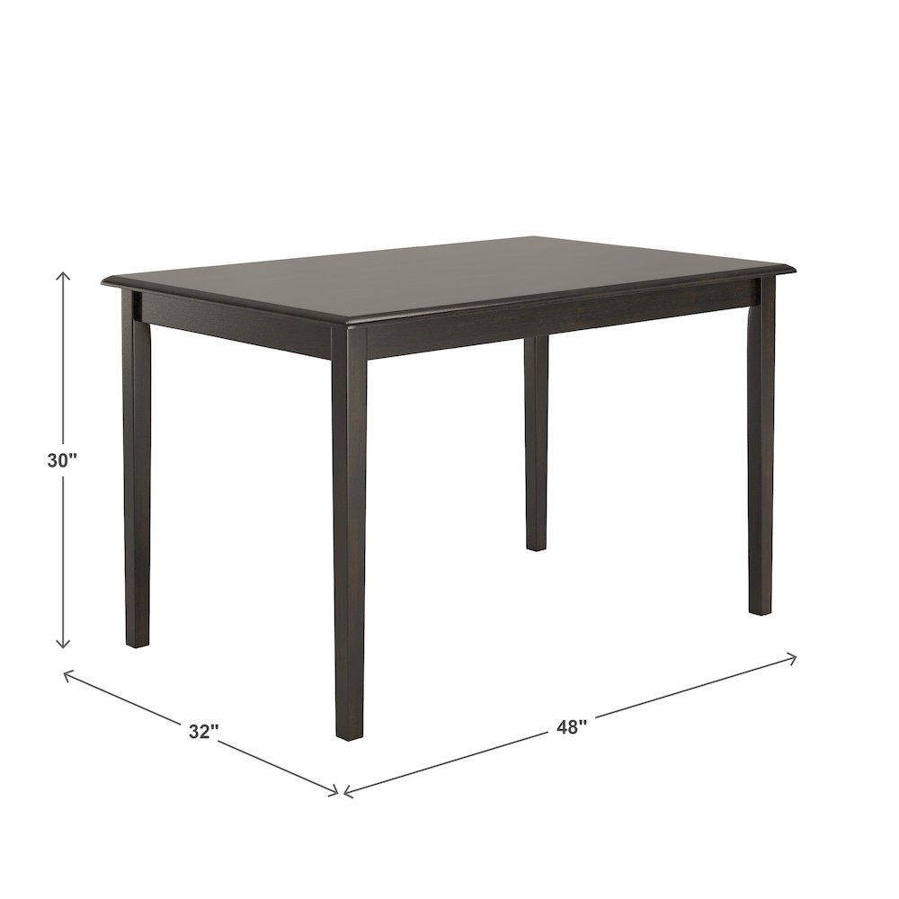 Antique Black Finish 48" Dining Table. Picture 3