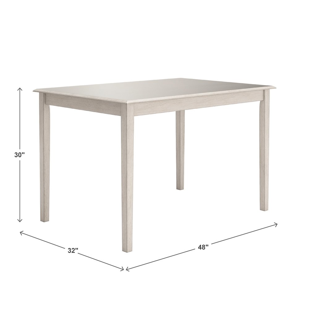 Antique White Finish 48" Dining Table. Picture 3