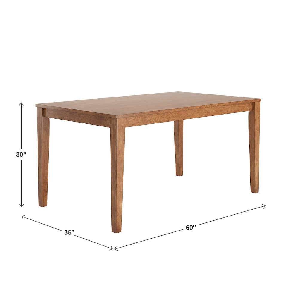 Oak Finish 60" Dining Table. Picture 3