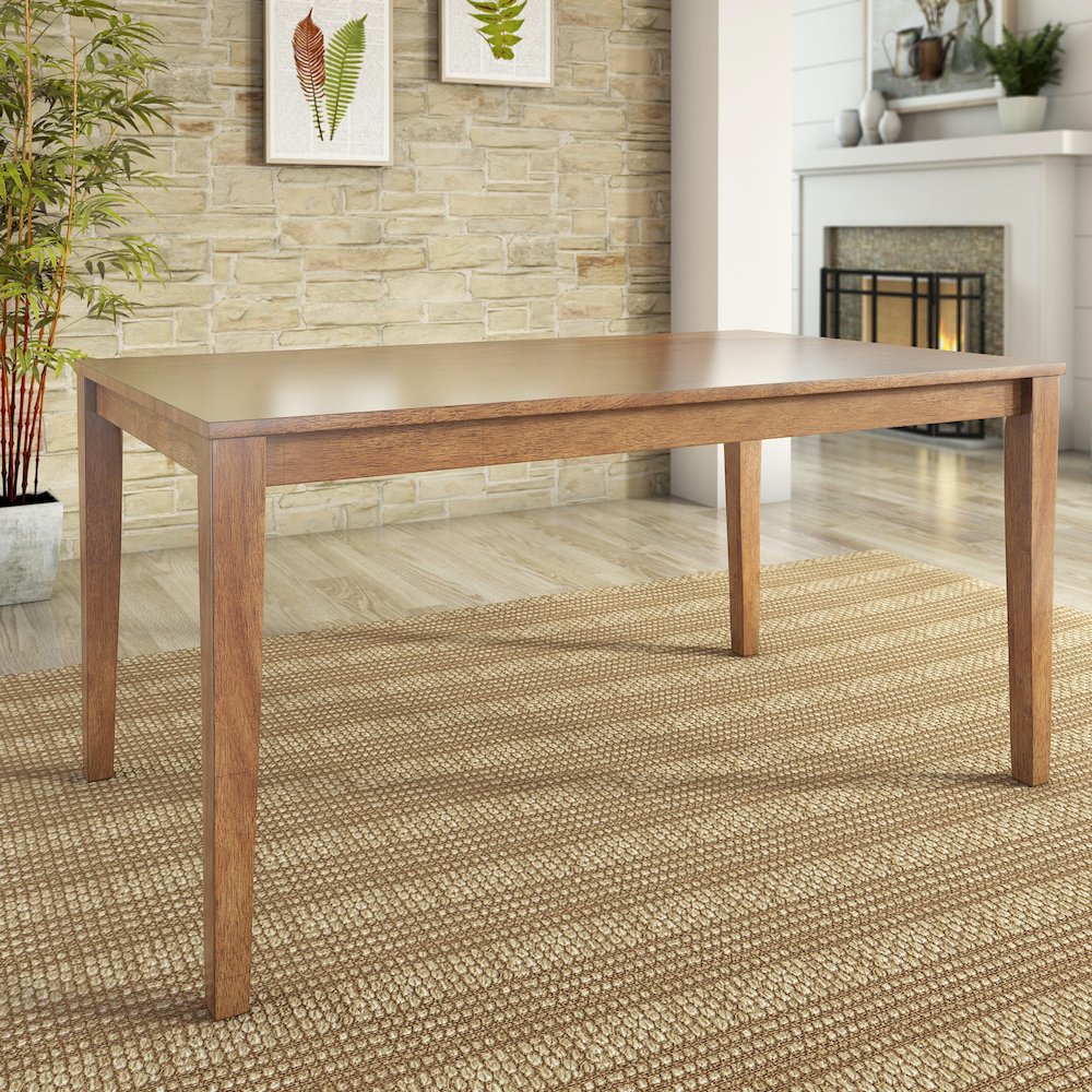 Oak Finish 60" Dining Table. Picture 2