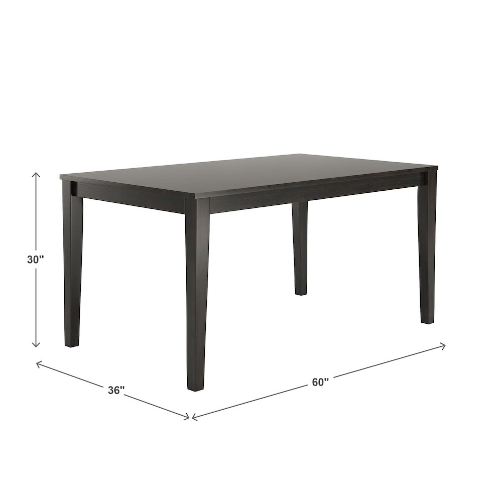 Antique Black Finish 60" Dining Table. Picture 3