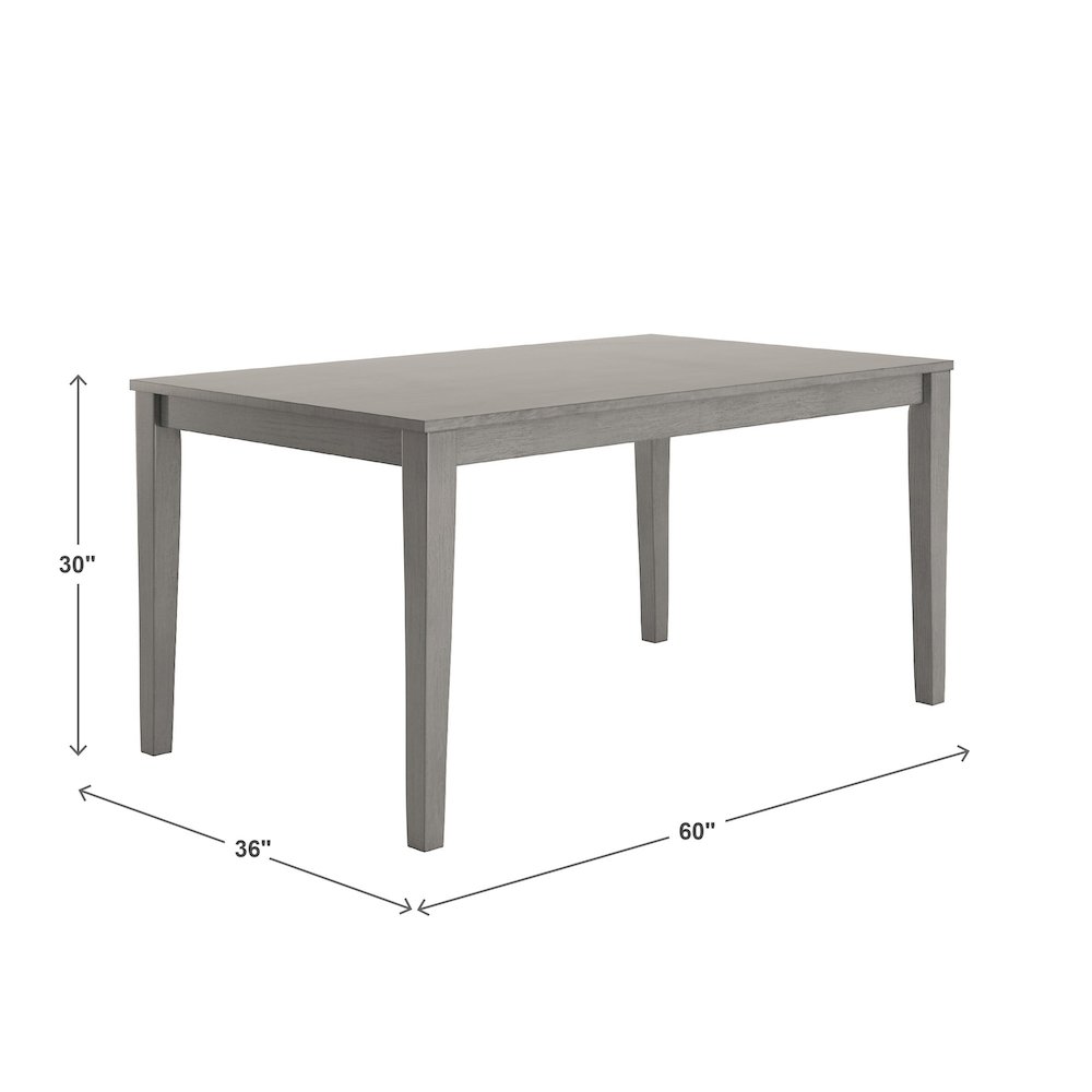 Antique Grey Finish 60" Dining Table. Picture 3