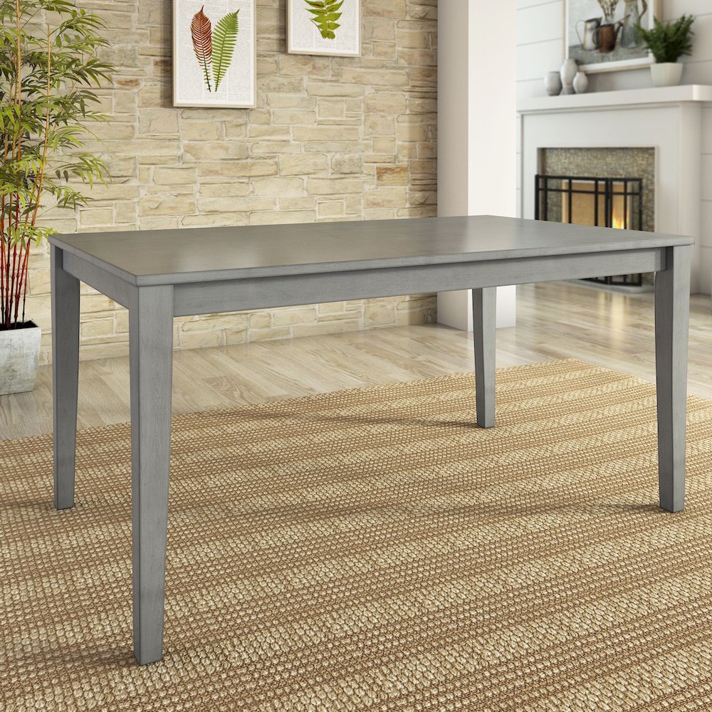 Antique Grey Finish 60" Dining Table. Picture 2