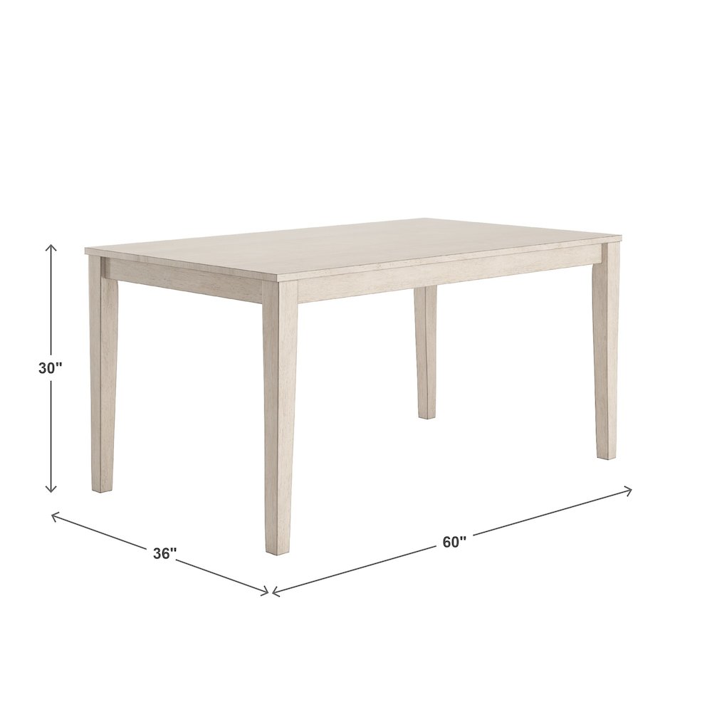 Antique White Finish 60" Dining Table. Picture 3