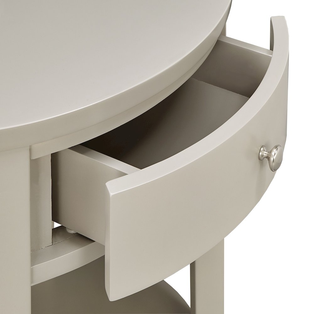 Silver Birch Finish Oval Accent Table. Picture 2