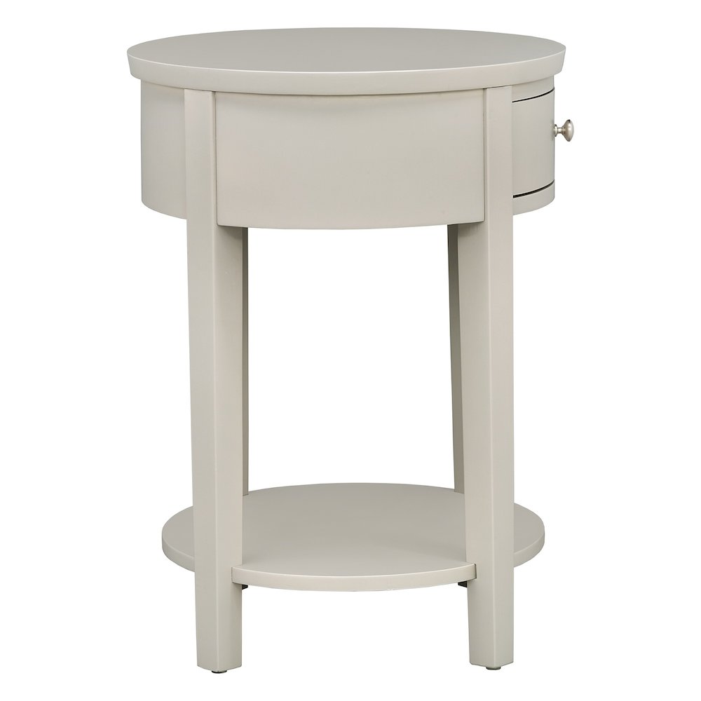 Silver Birch Finish Oval Accent Table. Picture 4