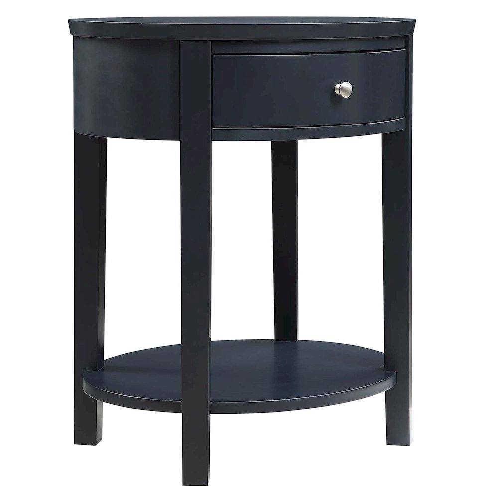 Vulcan Black Finish Oval Accent Table. Picture 4