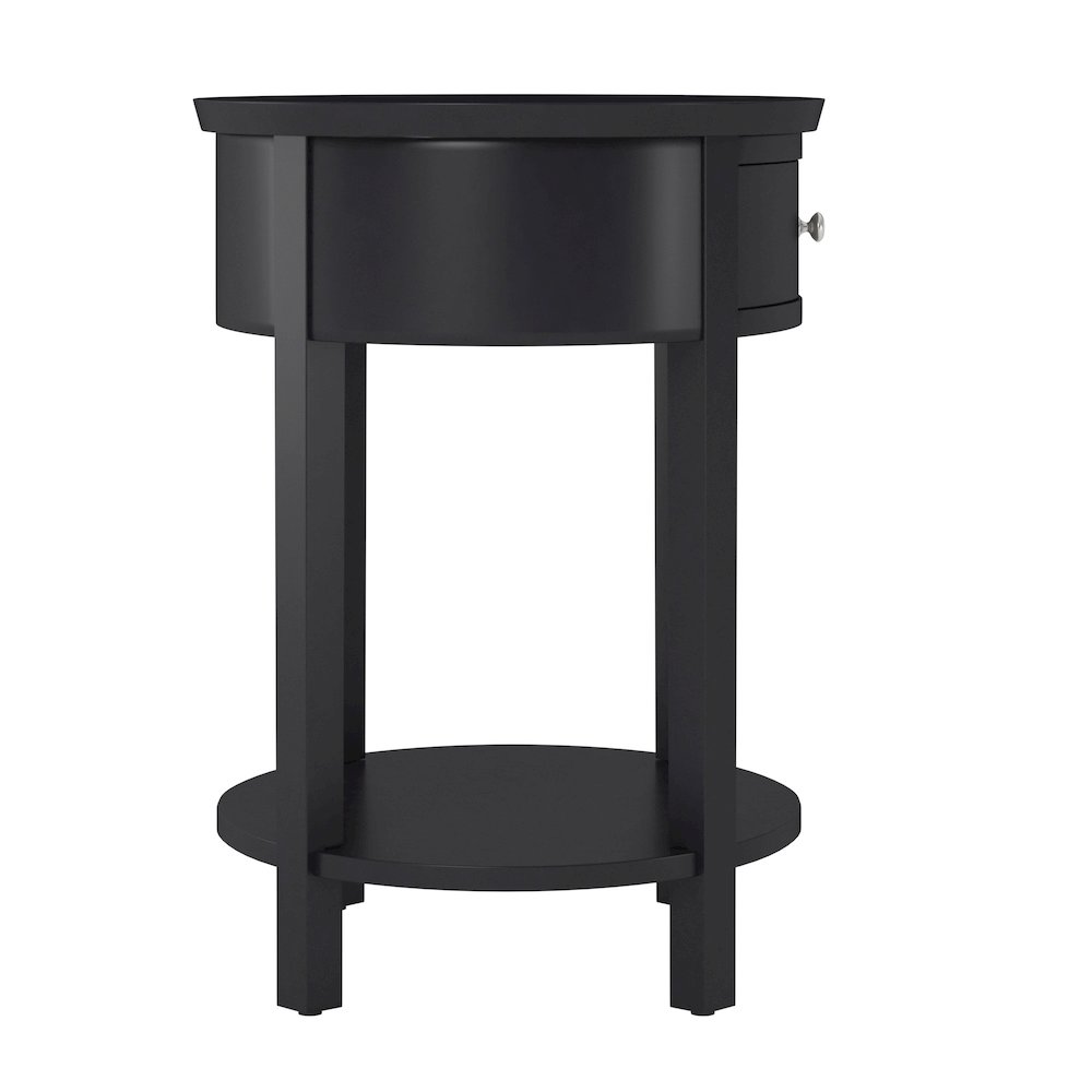 Vulcan Black Finish Oval Accent Table. Picture 3