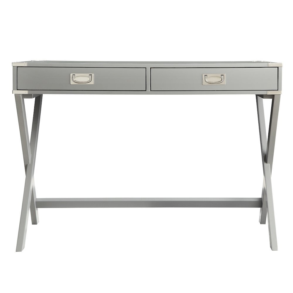Frost Grey Finish X-Base Box Desk. Picture 2