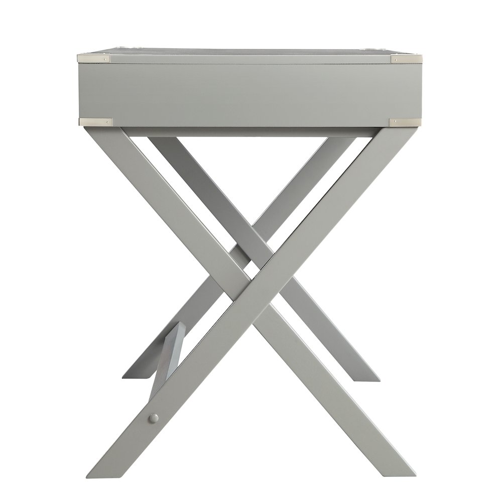 Frost Grey Finish X-Base Box Desk. Picture 3
