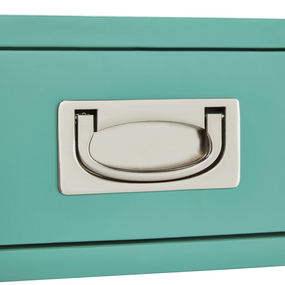 Marine Green Finish X-Base Box Desk. Picture 3