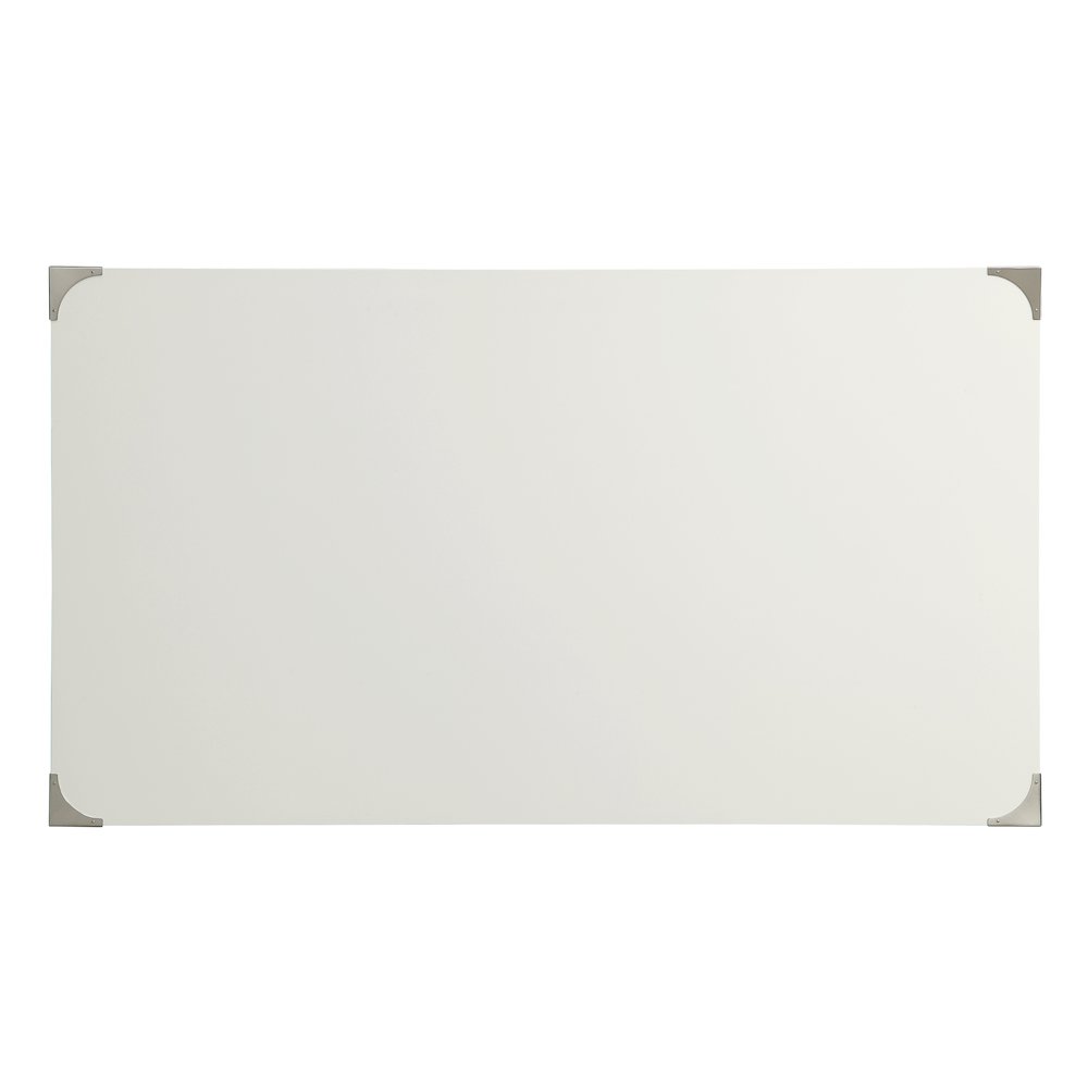 White Finish X-Base Box Desk. Picture 3