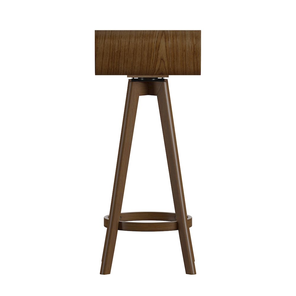 Set of 2, Walnut Finish Counter Height Chair. Picture 6