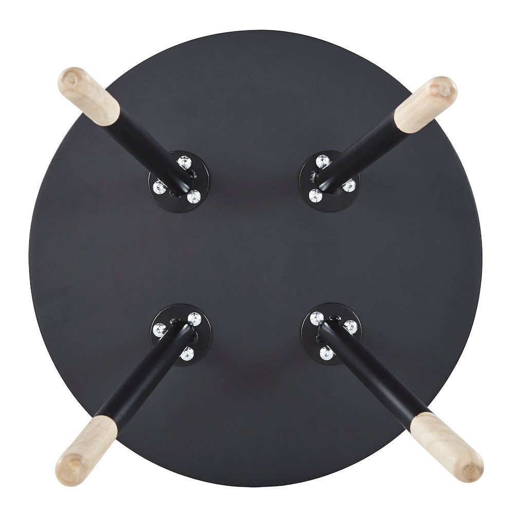 Black Finish Round Tray End Table. Picture 6