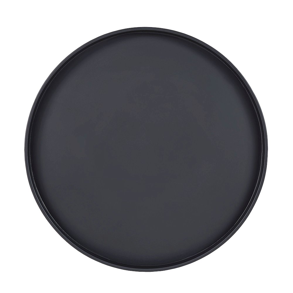 Black Finish Round Tray End Table. Picture 4