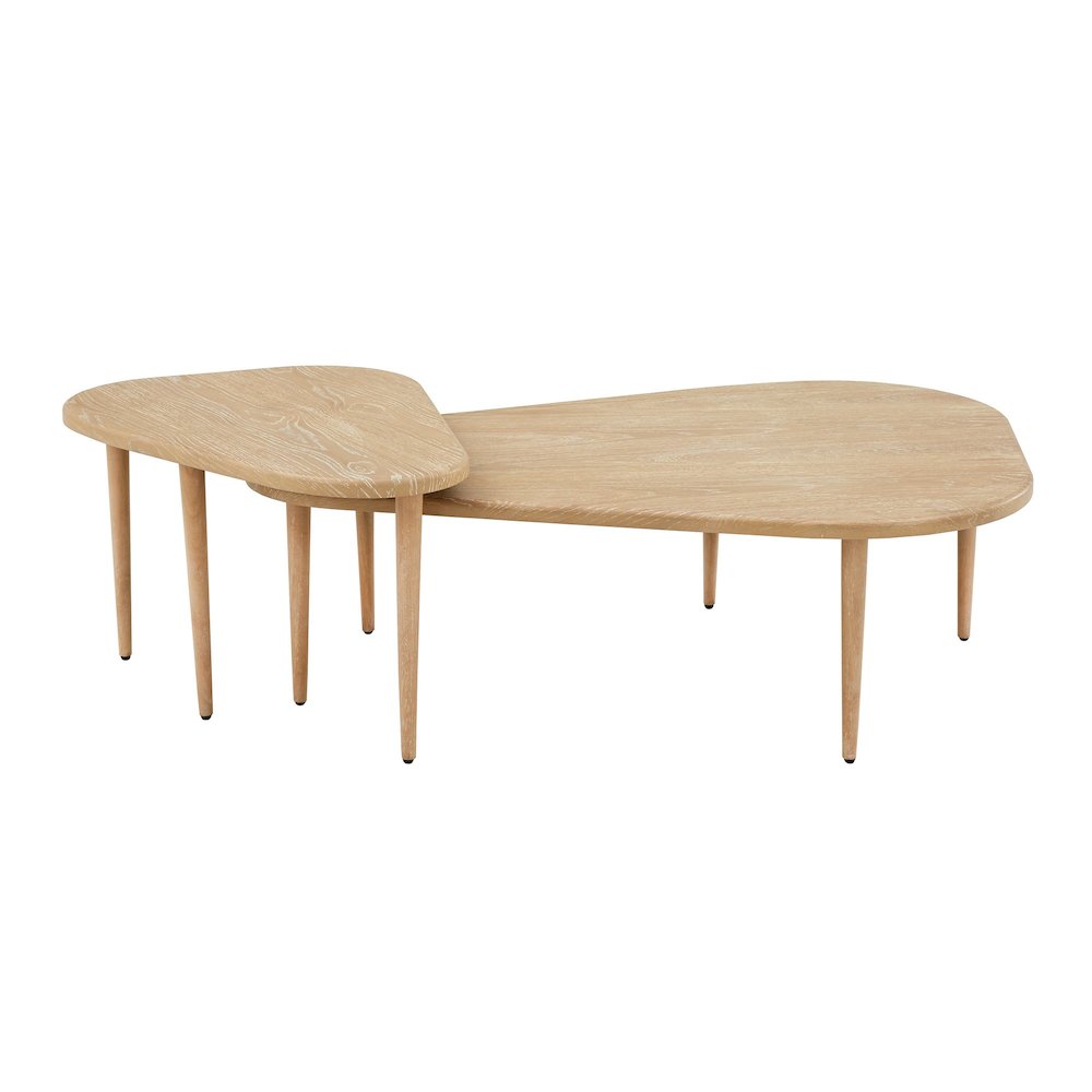 Natural Finish Nesting Coffee Table. Picture 11