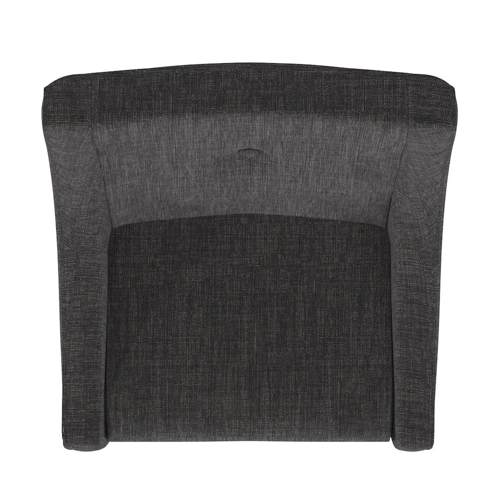 Set of 2, Light Distressed Natural Finish Dark Grey Linen Dining Chair. Picture 5