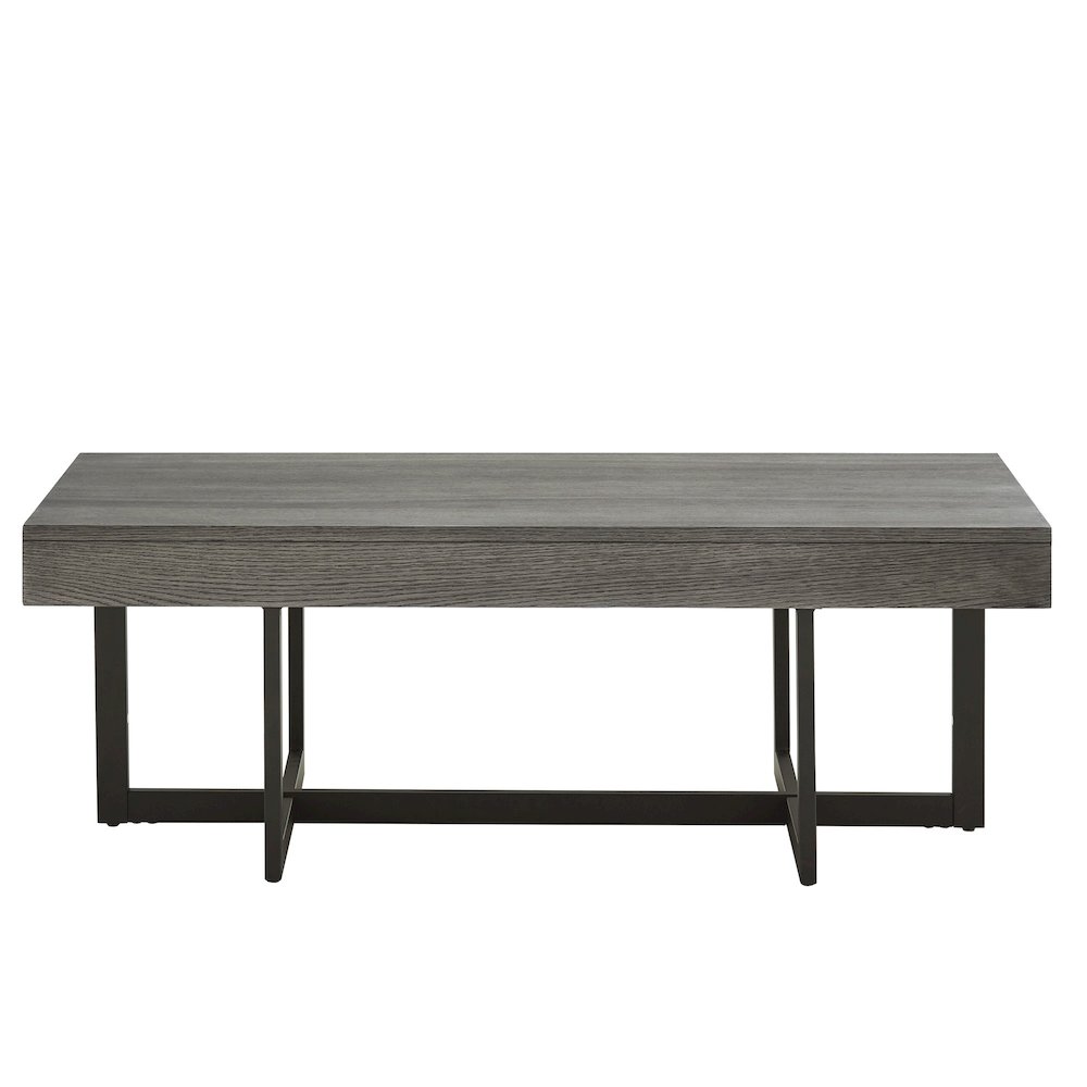 Grey Finish Coffee Table With 2 Drawers. Picture 5