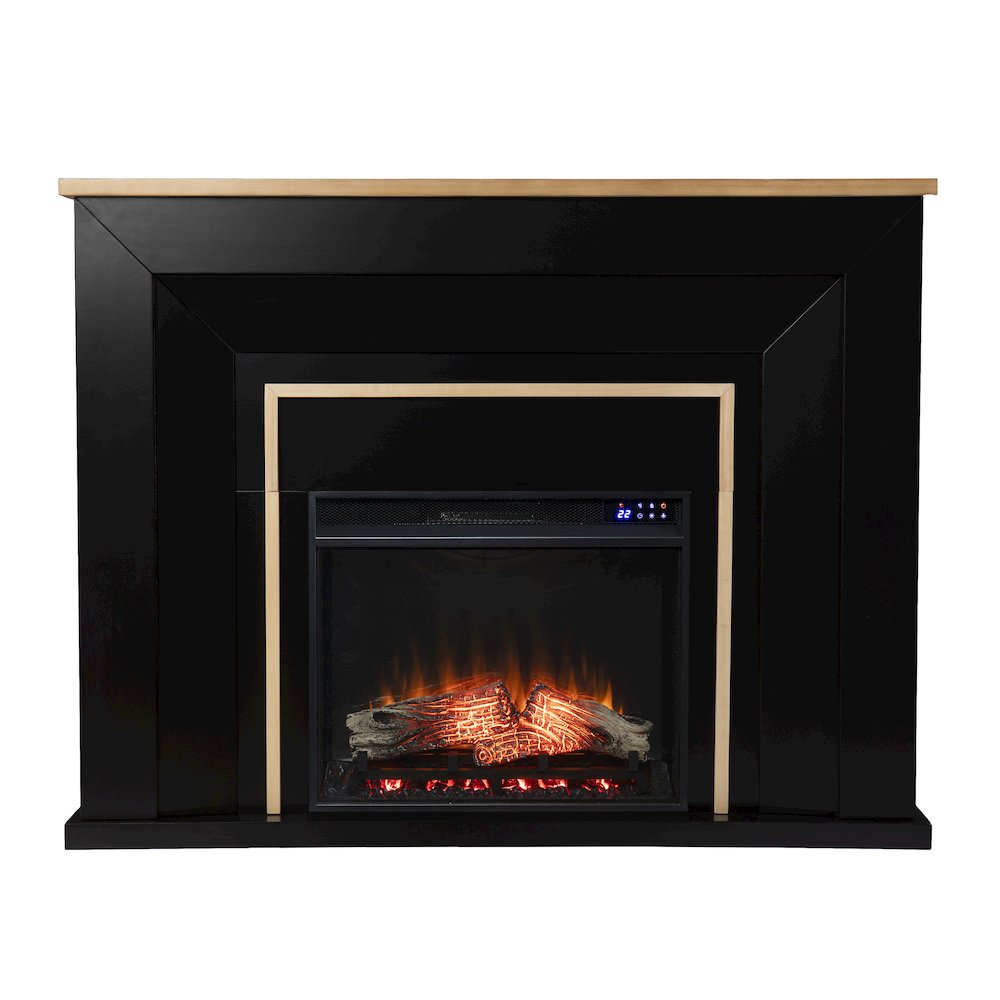Cardington Touch Screen Electric Fireplace in Black Color. Picture 2