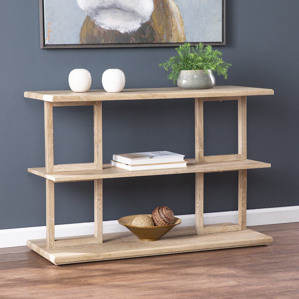 Markworth Geometric Console Table in Brown Color. Picture 3