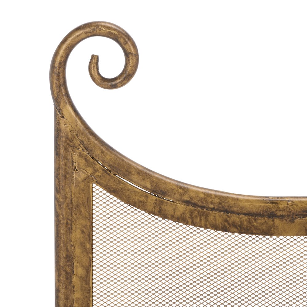 Terry Trifold Screen For Fireplace. Picture 1