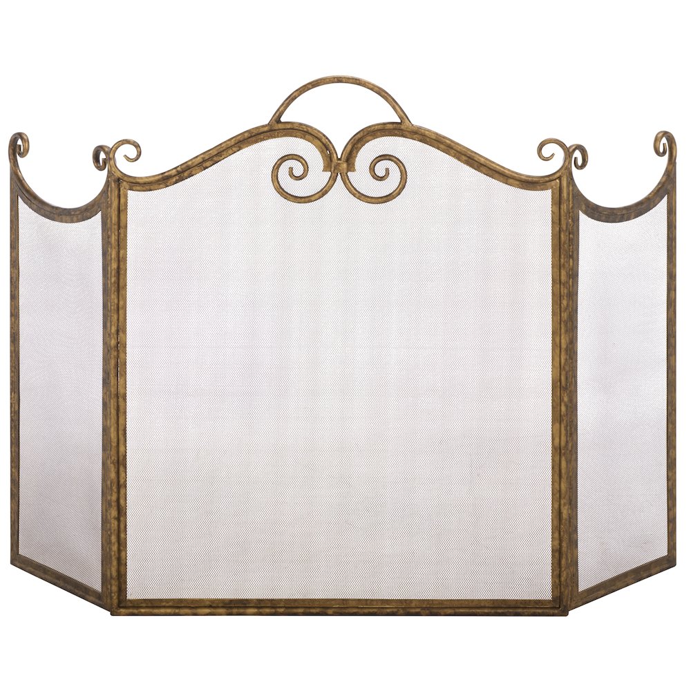 Terry Trifold Screen For Fireplace. Picture 3