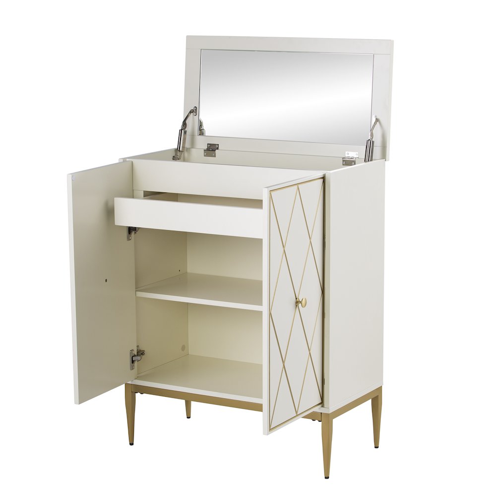 Marradi Two-Door Accent Cabinet in White Color. Picture 5