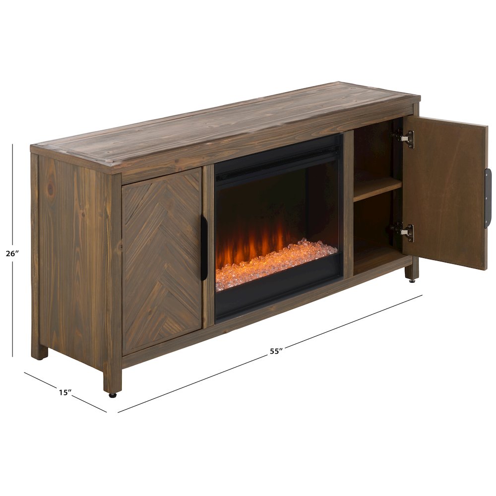 Jerah 2-Cabinet Reclaimed Fir Fireplace. Picture 5