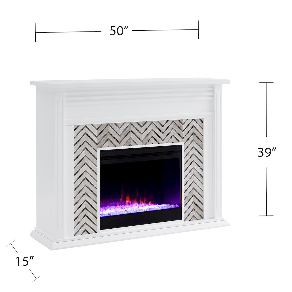 Hebbington Tiled Fireplace. Picture 5