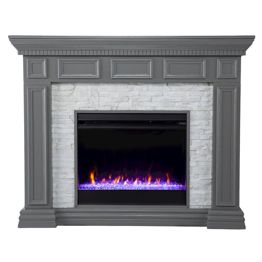 Dakesbury Color Changing Fireplace with Faux Stone. Picture 6