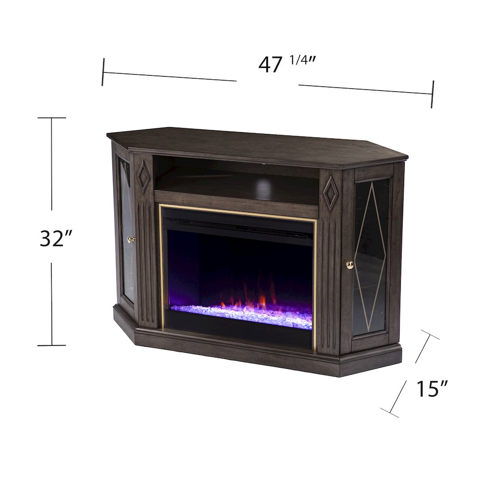 Austindale Color Changing Fireplace with Media Storage. Picture 5