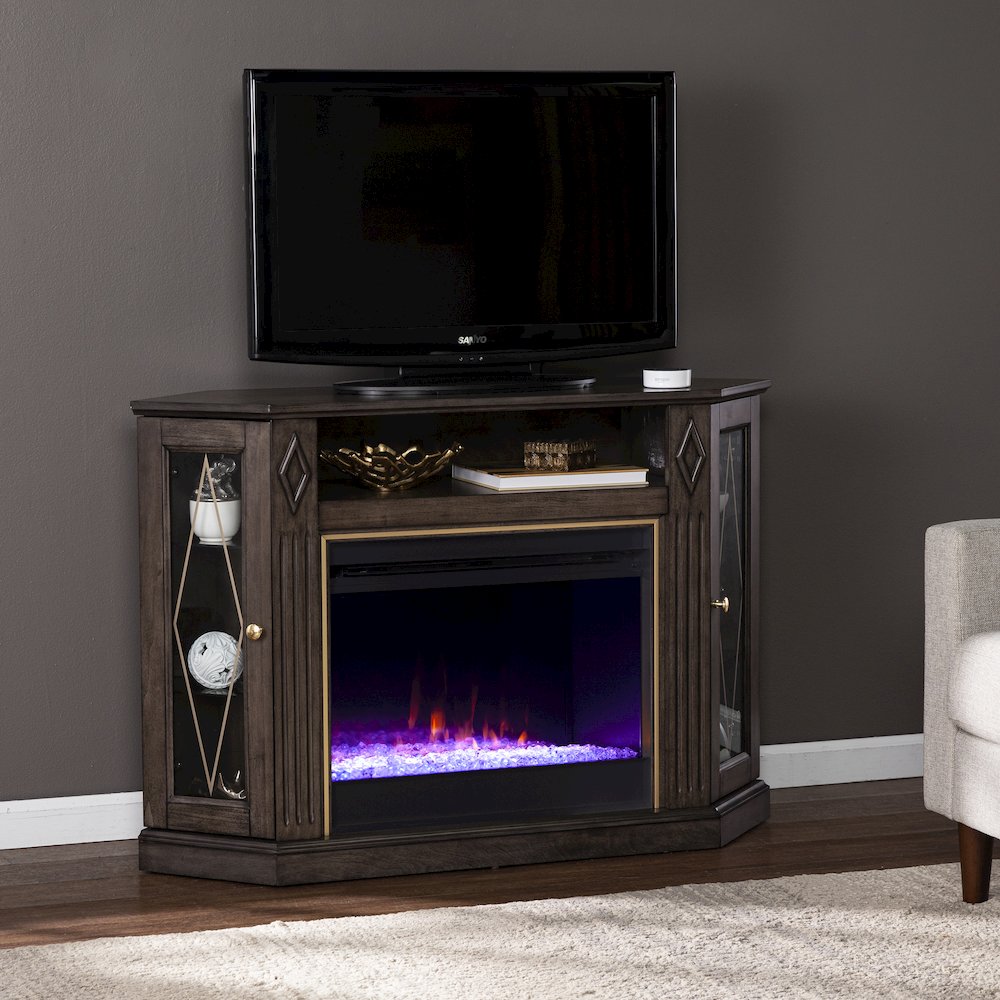 Austindale Color Changing Fireplace with Media Storage. Picture 2