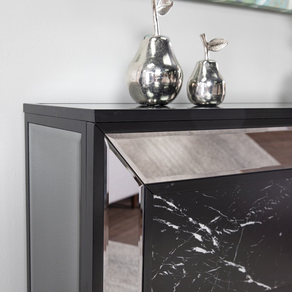 Trandling Mirrored Faux Marble Color Changing Fireplace. Picture 3