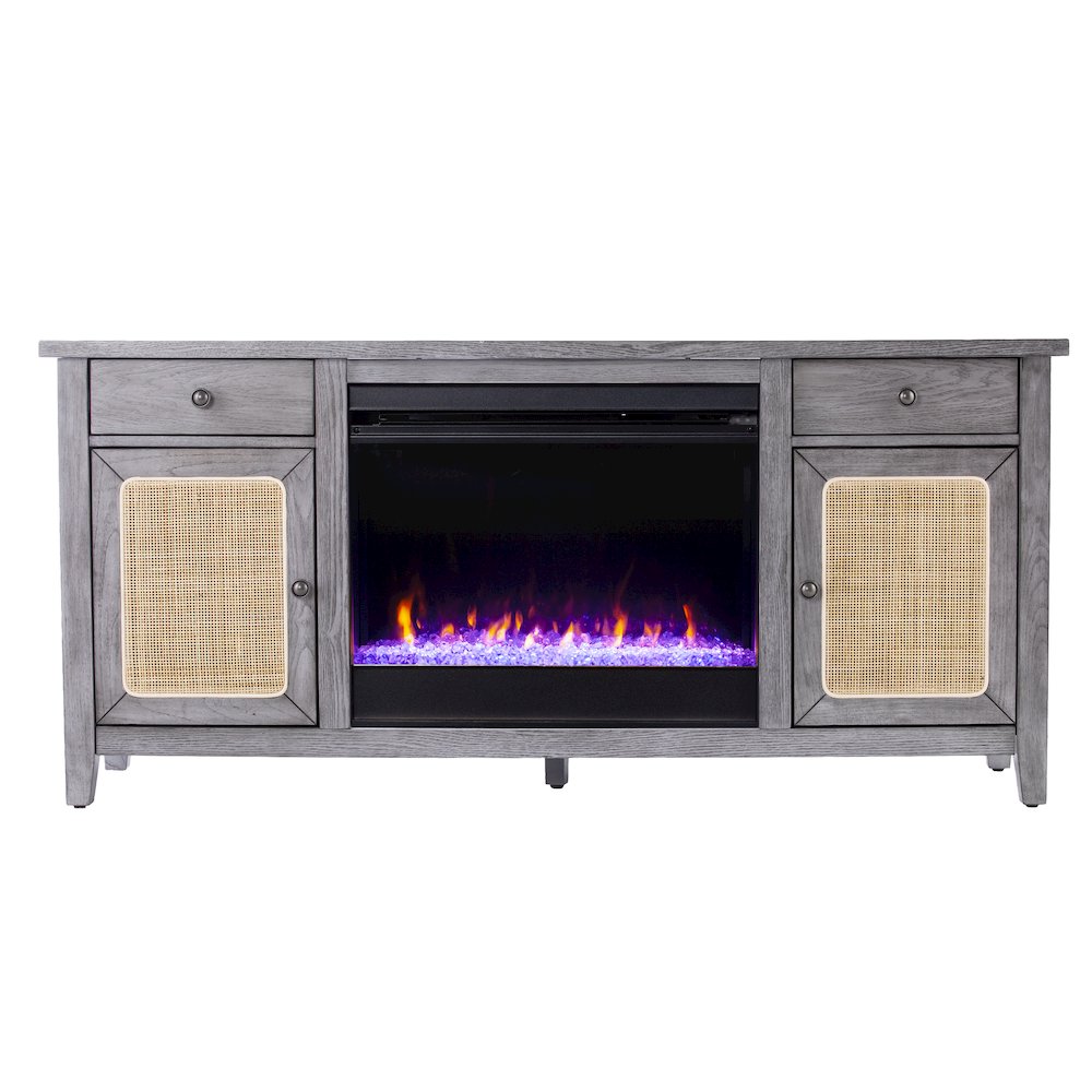 Edderton Color Changing Fireplace with Media Storage. Picture 6