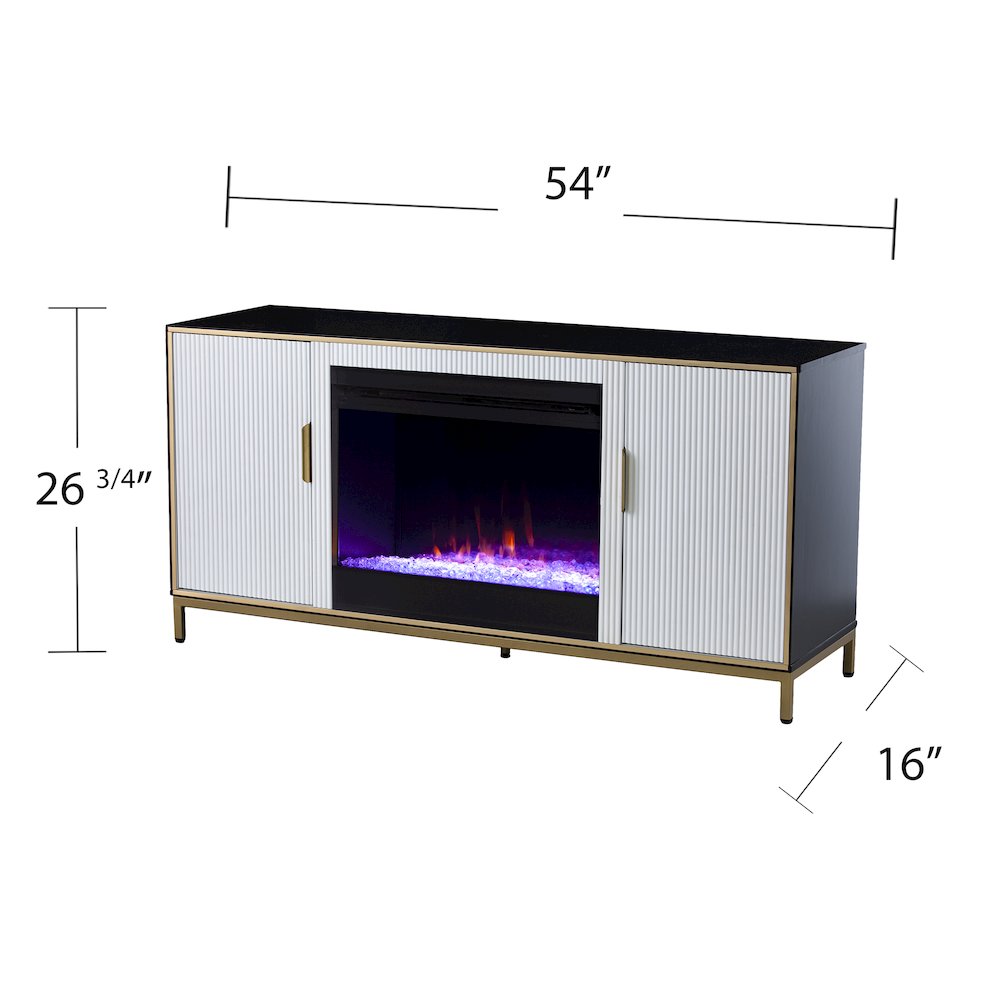 Daltaire Color Changing Fireplace with Media Storage. Picture 5