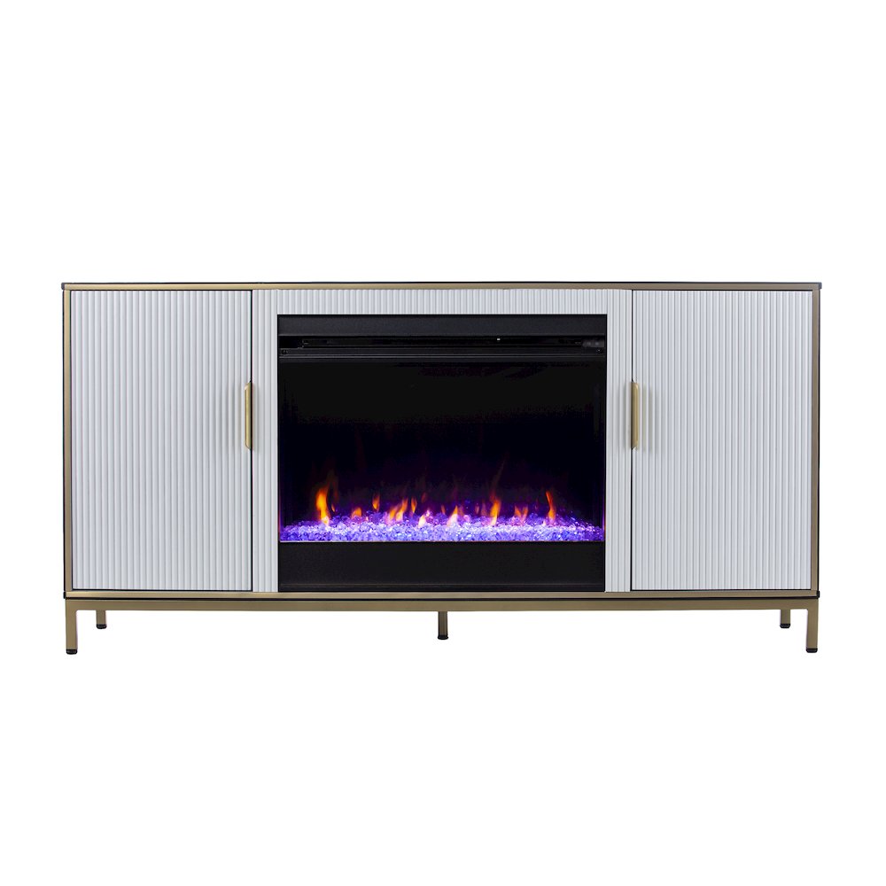 Daltaire Color Changing Fireplace with Media Storage. Picture 1