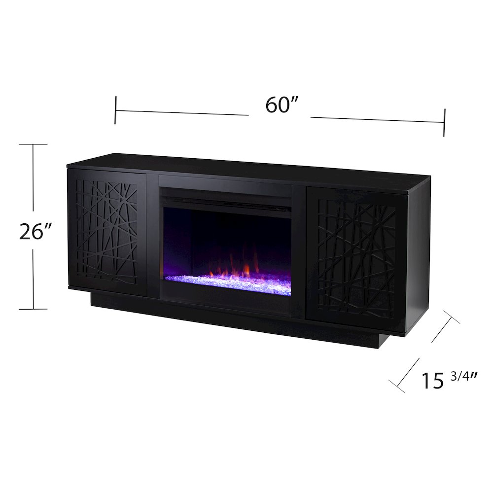 Delgrave Color Changing Fireplace with Media Storage. Picture 5