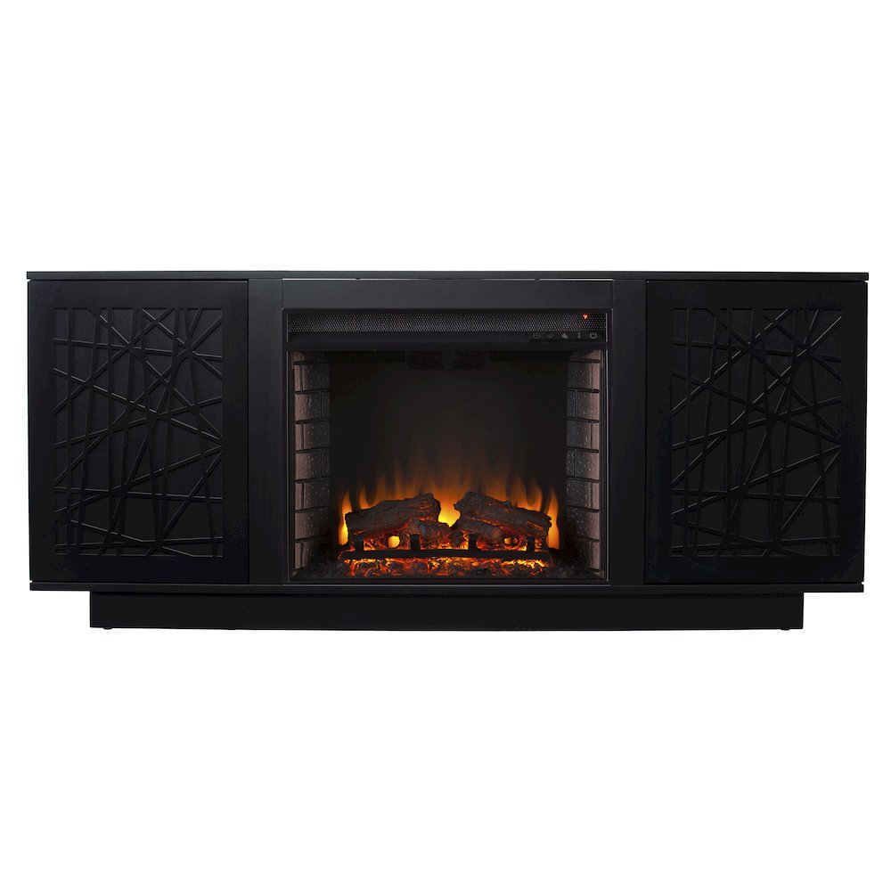 Delgrave Electric Media Fireplace with Storage. Picture 1