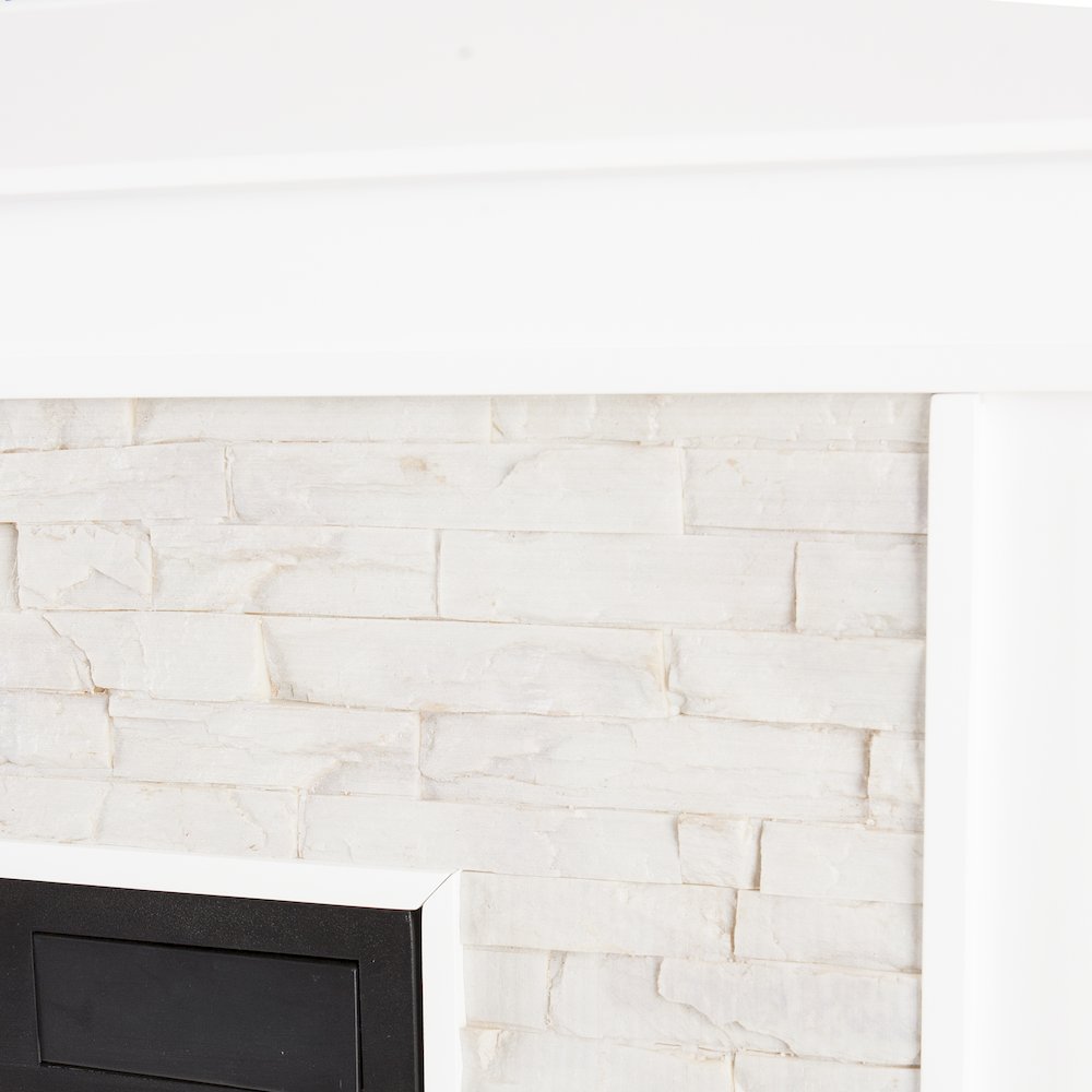 Canyon Heights Faux Stone Electric Fireplace. Picture 4