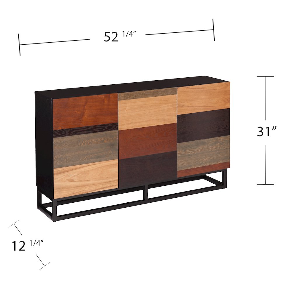 Harvey Multi-Tonal Credenza in Brown Color. Picture 4