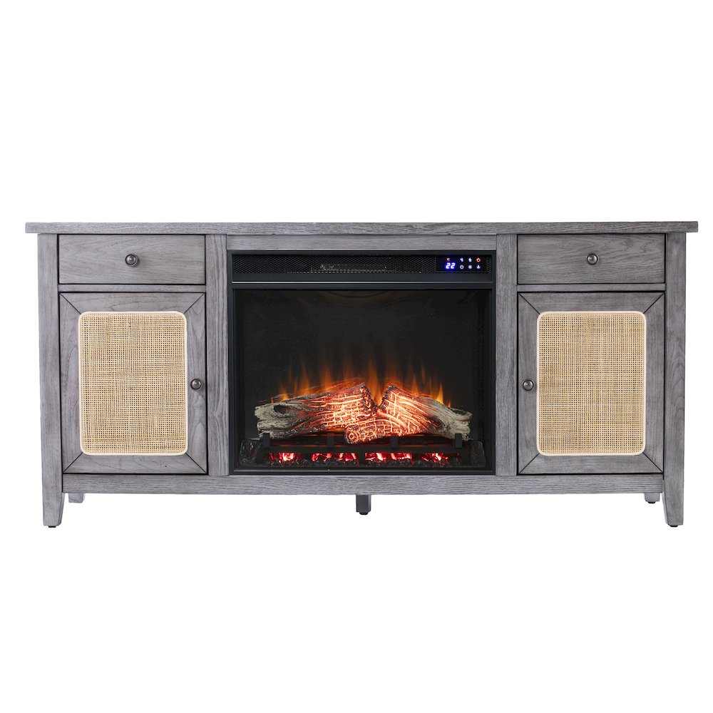 Edderton Touch Screen Electric Fireplace with Media Storage. Picture 6