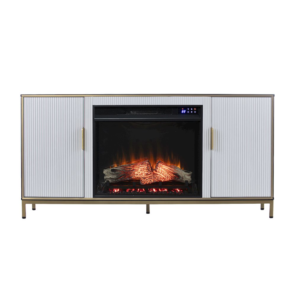 Daltaire Touch Screen Electric Fireplace with Media Storage. Picture 1