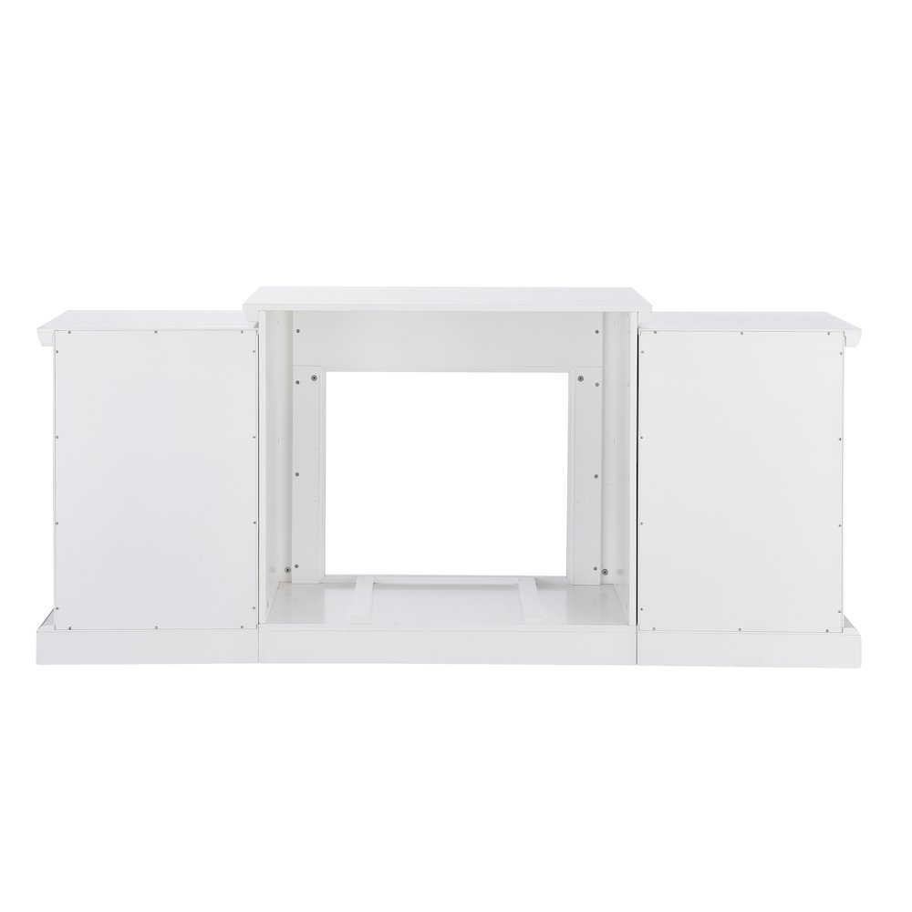Gallatin Touch Screen Electric Fireplace with Bookcases. Picture 8
