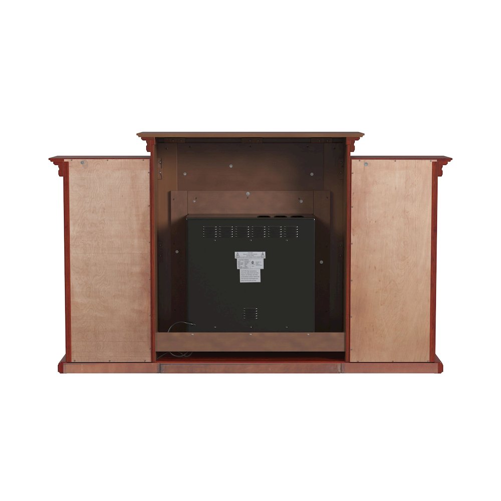 Tennyson Touch Screen Electric Fireplace with Bookcases - Mahogany. Picture 7
