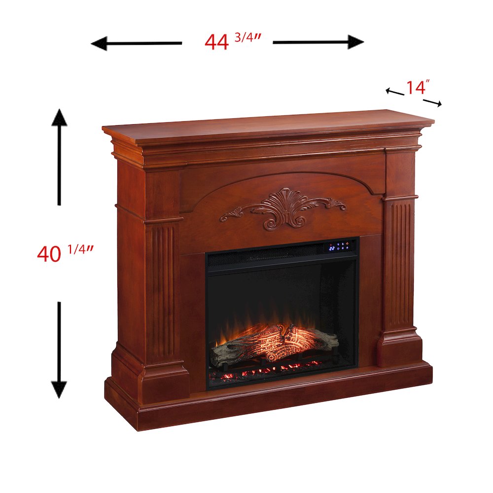 Sicilian Touch Screen Electric Fireplace - Mahogany. Picture 5