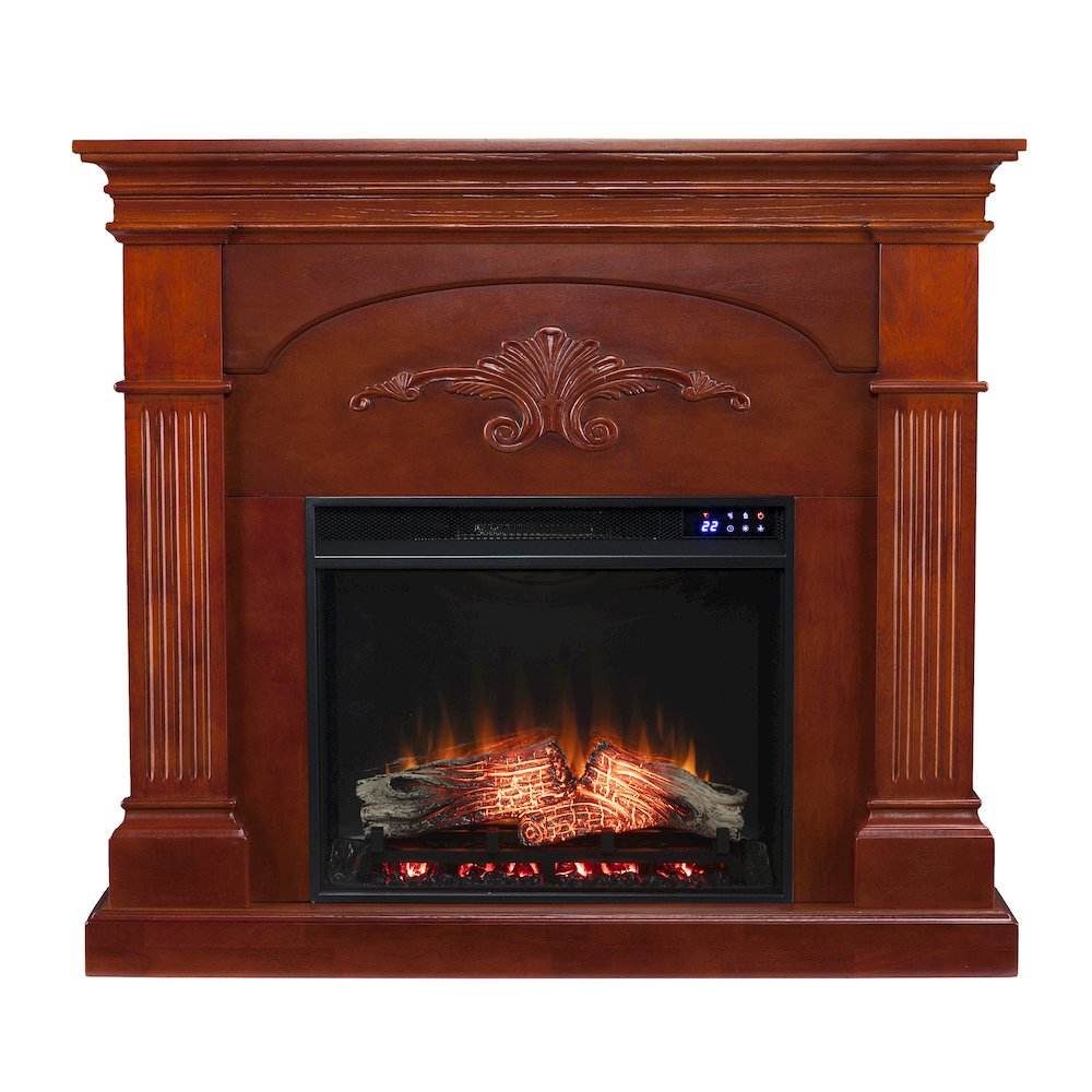 Sicilian Touch Screen Electric Fireplace - Mahogany. Picture 6