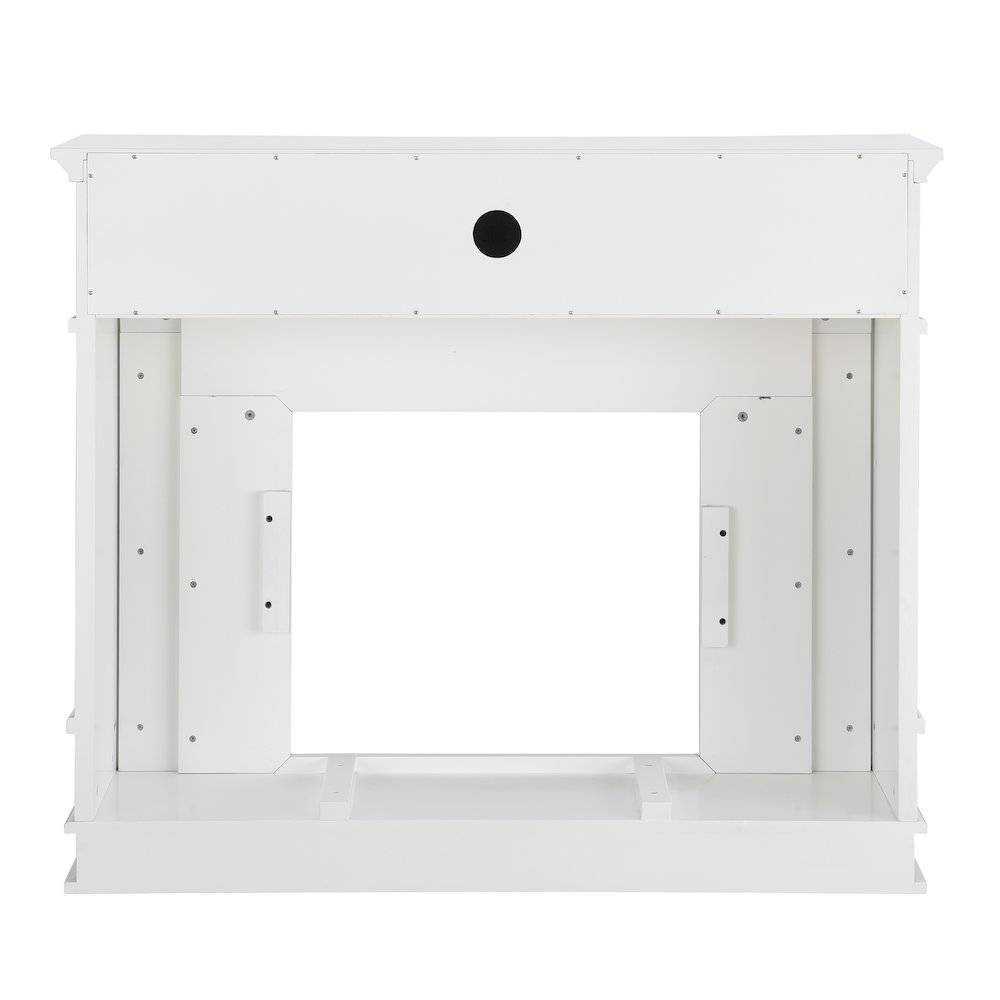 Highgate Faux Cararra Marble Touch Screen Electric Media Fireplace. Picture 9