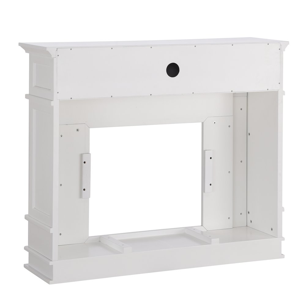 Highgate Faux Cararra Marble Touch Screen Electric Media Fireplace. Picture 10